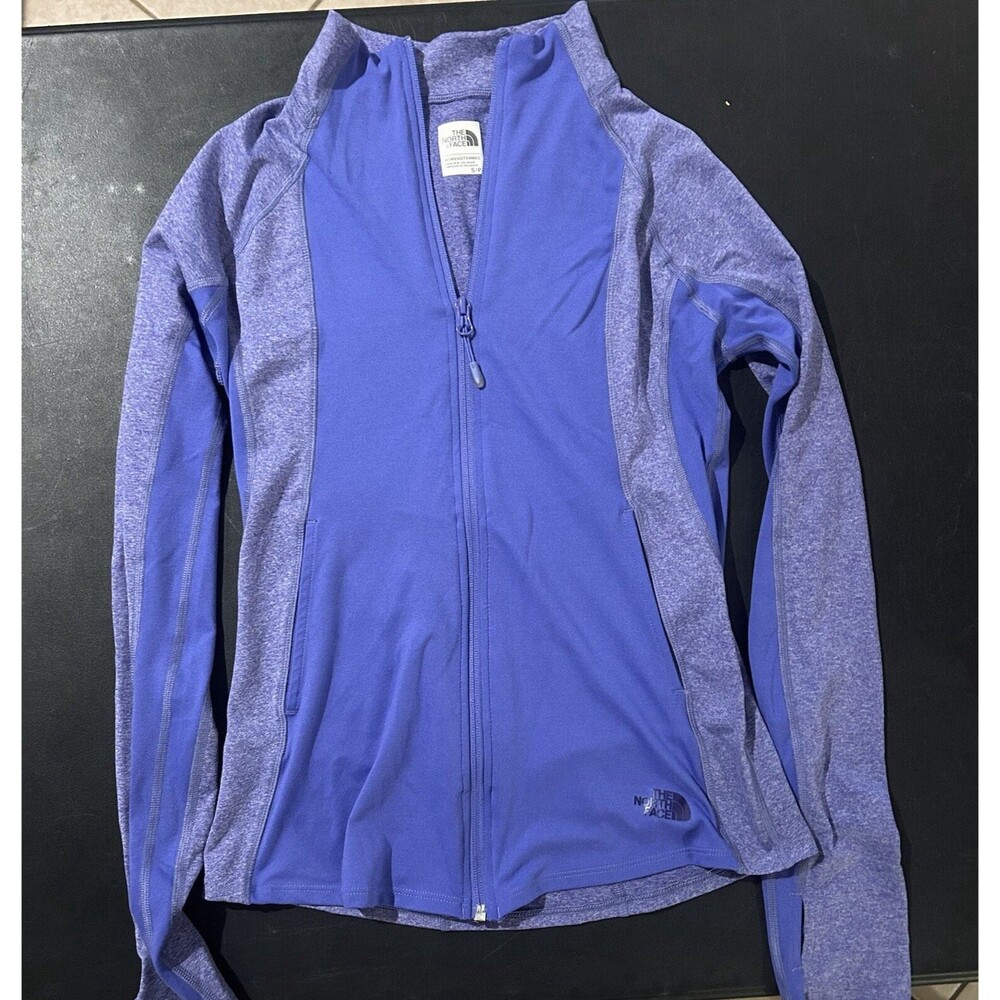 THE NORTH FACE Athletic Fitted Zip Up Sweatshirt Womens Small Purple